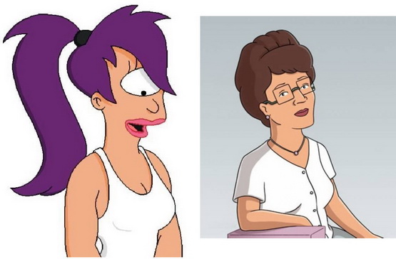 My fav toon bitches – Peggy and Leela